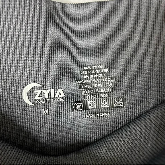 Zyia Active Performance High Rise Leggings Gray Camo Size Medium Athletic - Picture 7 of 7